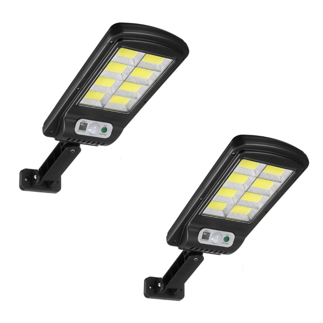 Set 2x Lampa cu Incarcare Solara Jortan, 100W, 160 LED-uri COB, Senzor de Miscare