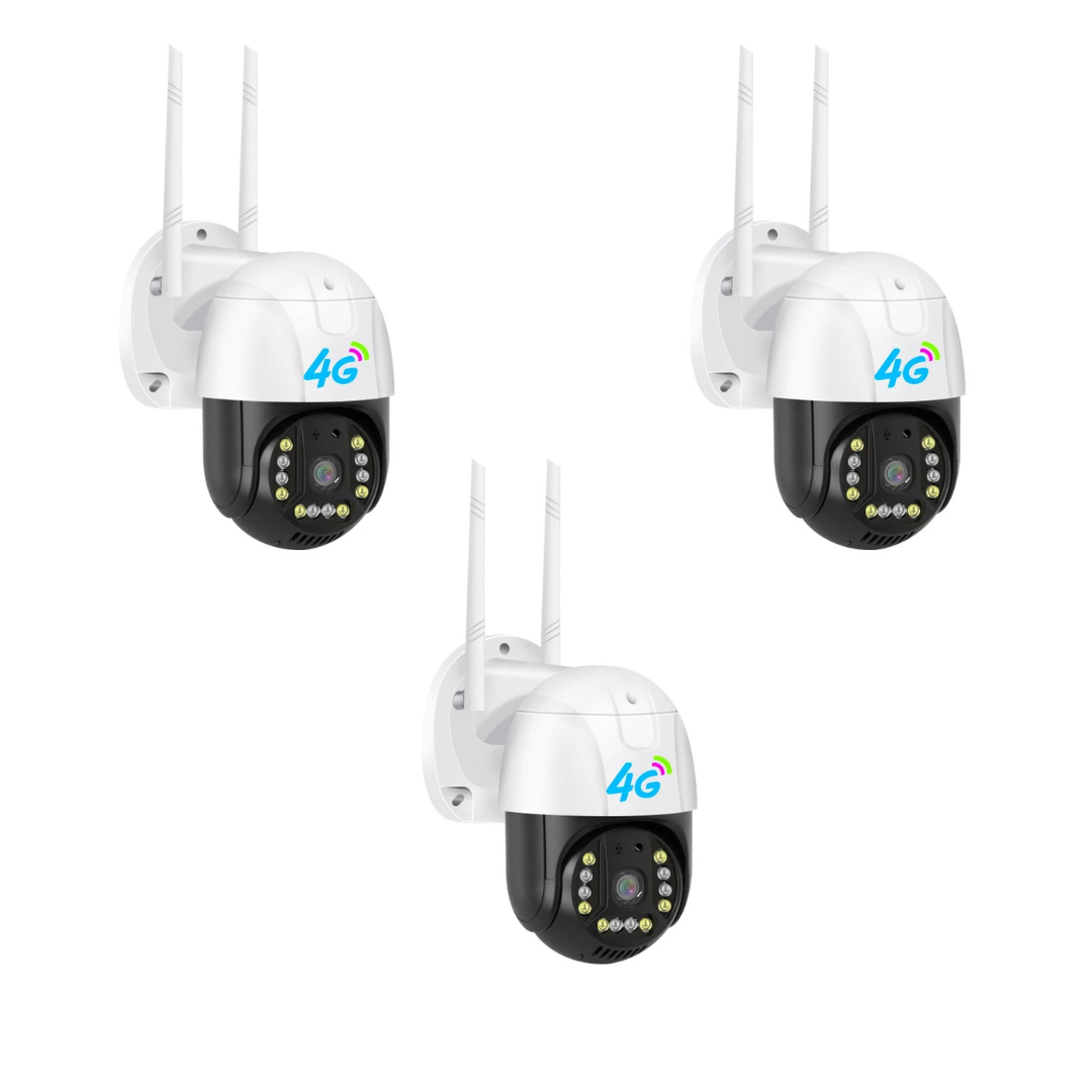 SET 3x Camere Securitate 4G V380 Pro - 3.0MP, ONVIF, Viziune Nocturna