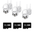 Set 3 Camere IP - Wireless 2MP FULLHD, 360° Pan-Tilt + 3 Carduri 32GB