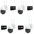 Set 4 Camere 4G/LAN Dasgut - 3.0MP, Panoramare si Inclinare, Suport ONVIF, 4 Carduri 64GB incluse