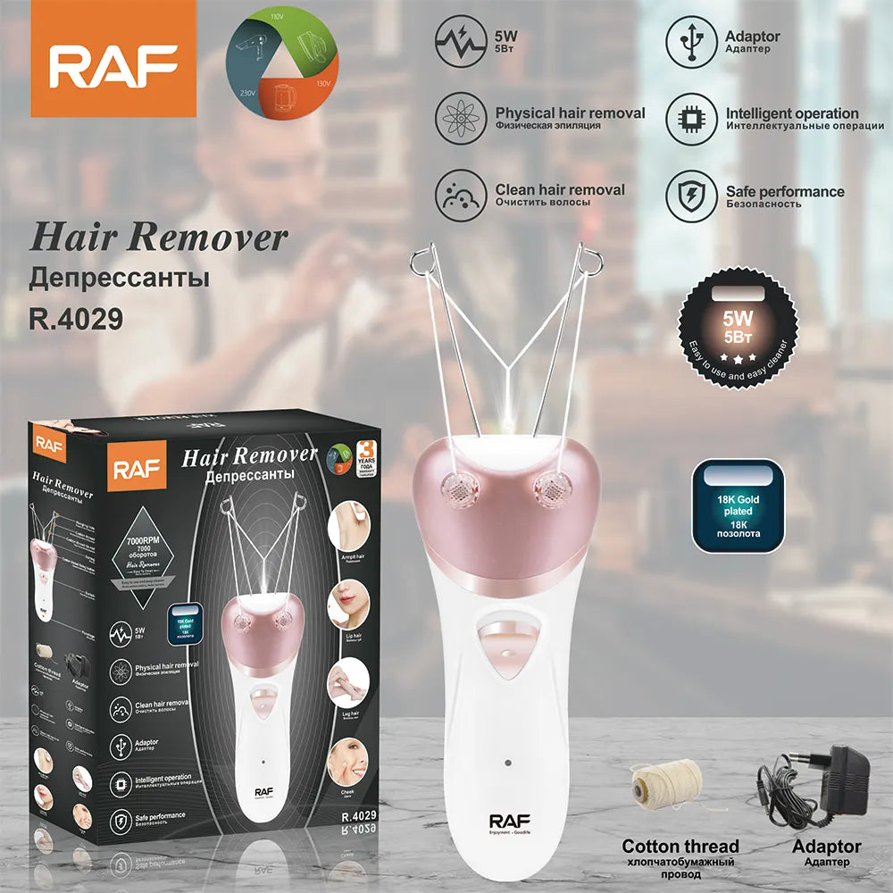 Epilator Electric cu Fir de Ata, RAF R.4029 – Epilare Faciala Naturala, Fara Chimicale