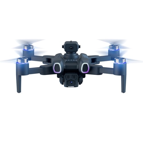 Drona JJRC H117 cu Lumini Schimbatoare, Camera Duala HD, Pozitionare prin Flux Optic, Control APP - 2 Baterii, Negru