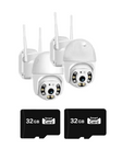 Set 2 Camere Smart Wireless, 2MP FULLHD, 360° Pan-Tilt + 2 Carduri 32GB