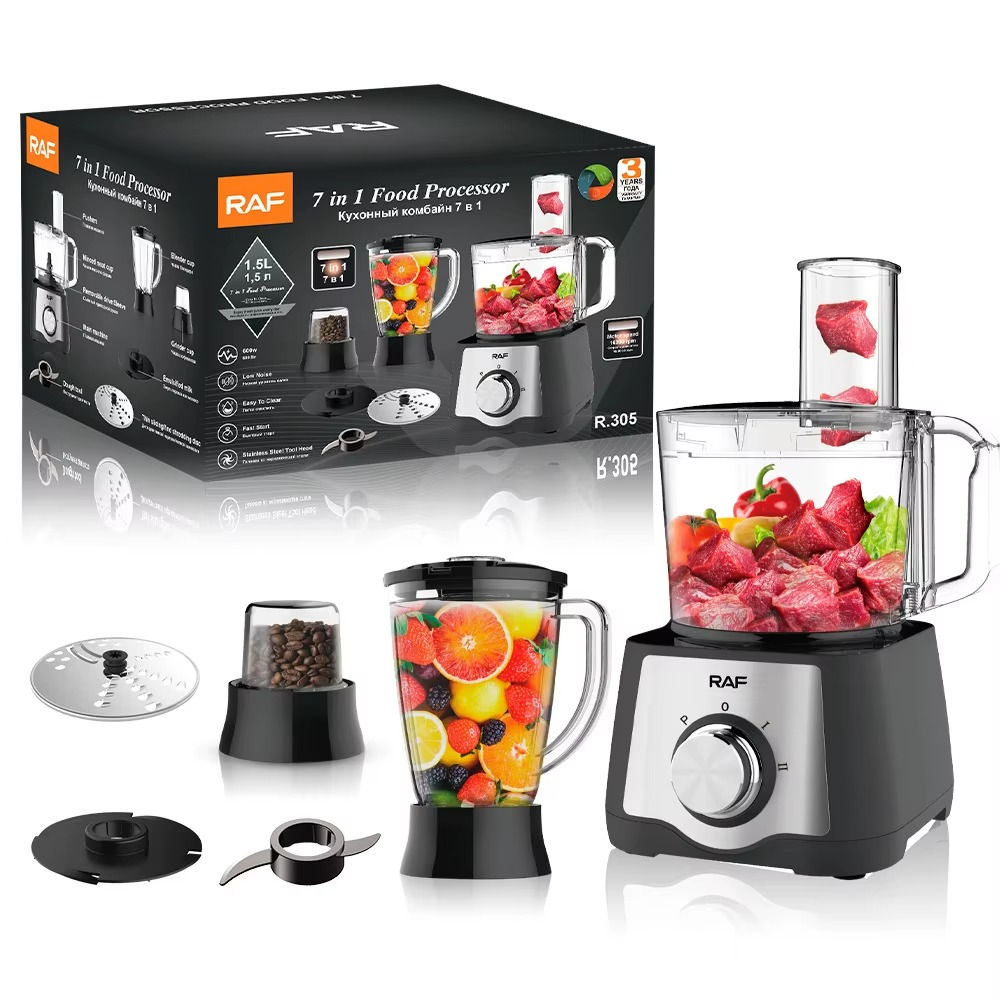 Blender si Rasnita RAF R.305 – 600 W, bol sticla 1,5 L, 3 viteze, Full Crush