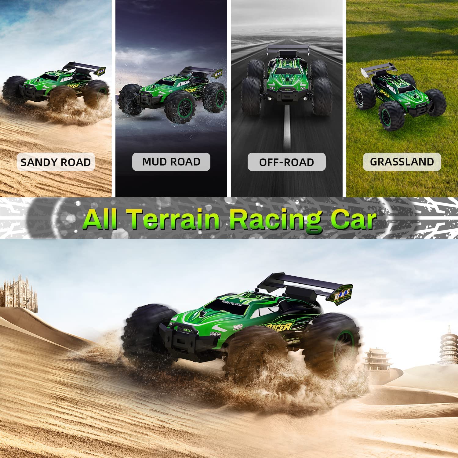 Masina RC Off-road KYAMRC cu Telecomanda 2.4G, Anvelope din Cauciuc, Amortizor