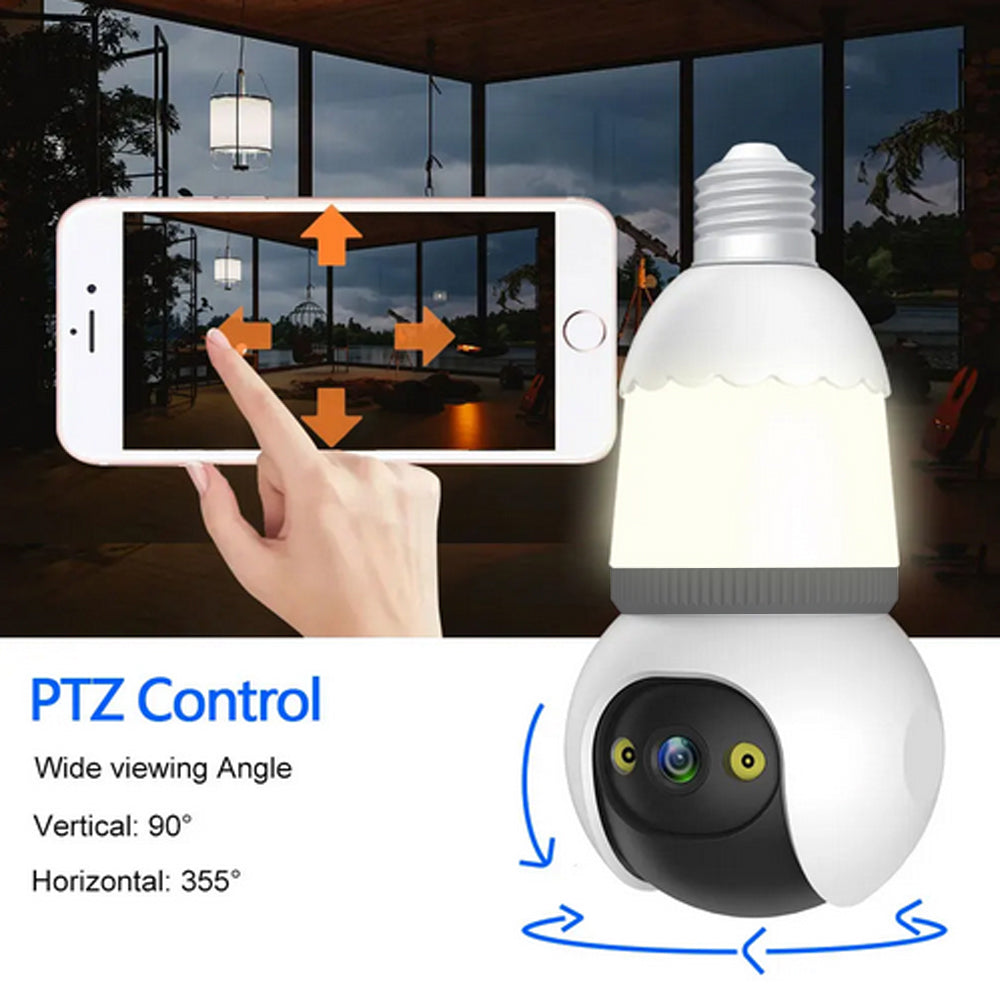 Camera IP Tuya 5MP Bec WiFi pentru Securitate Casa, 1080P, Control prin Smart Life APP