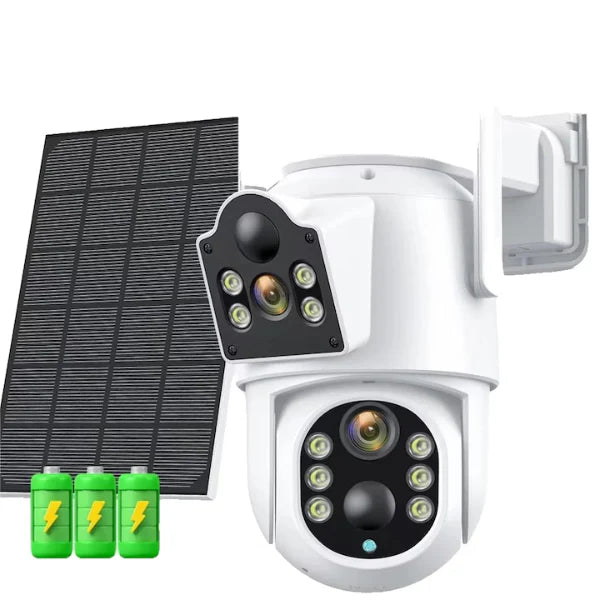 Camera Wireless 8MP Duala Jortan, cu Panou Solar, Viziune Nocturna Smart, IP66