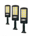 Set 3x Lampi Jortan cu Incarcare Solara, 8 Celule, 100W, LED COB, cu Senzor de Miscare