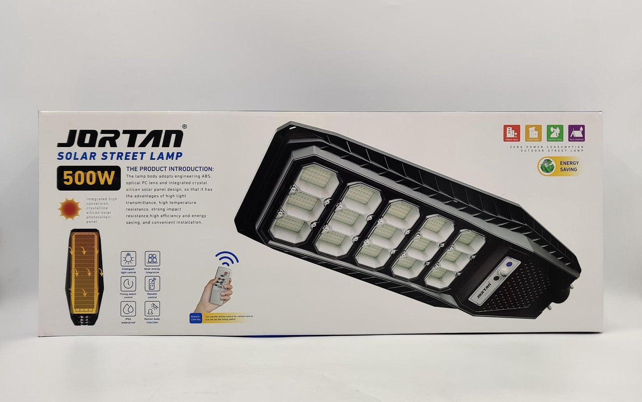 Lampa Solara Durabila Jortan, 500W cu LED-uri Ultima Generatie, Protecție IP67, Picior Metalic inclus