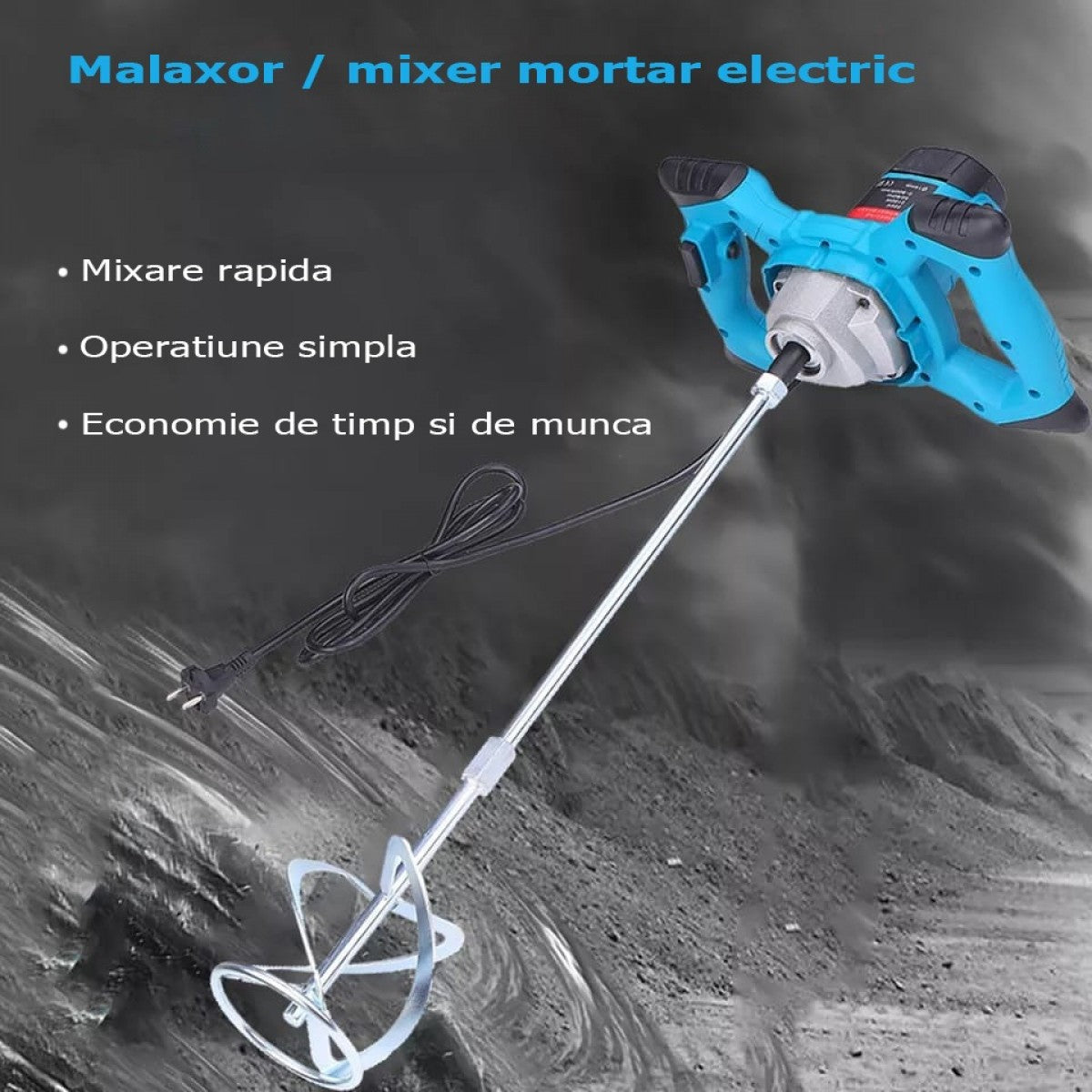 Mixer Electric 2100W EasyMixx, 6 Viteze, Maner Ergonomic, pentru Mortar, Vopsea si Furaje