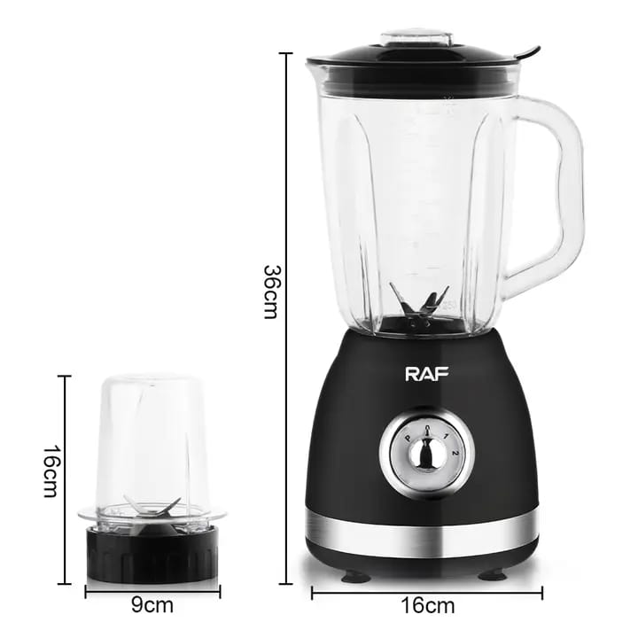 Blender de Sticla R.2826B - 500W cu Rasnita de Cafea, 1.5l, cu 2 Viteze