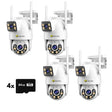 Set 4 Camere Wi-Fi/LAN Jortan 9697QJ, 6MP, PTZ, Color Noaptea, 4x Carduri microSD 64GB Incluse