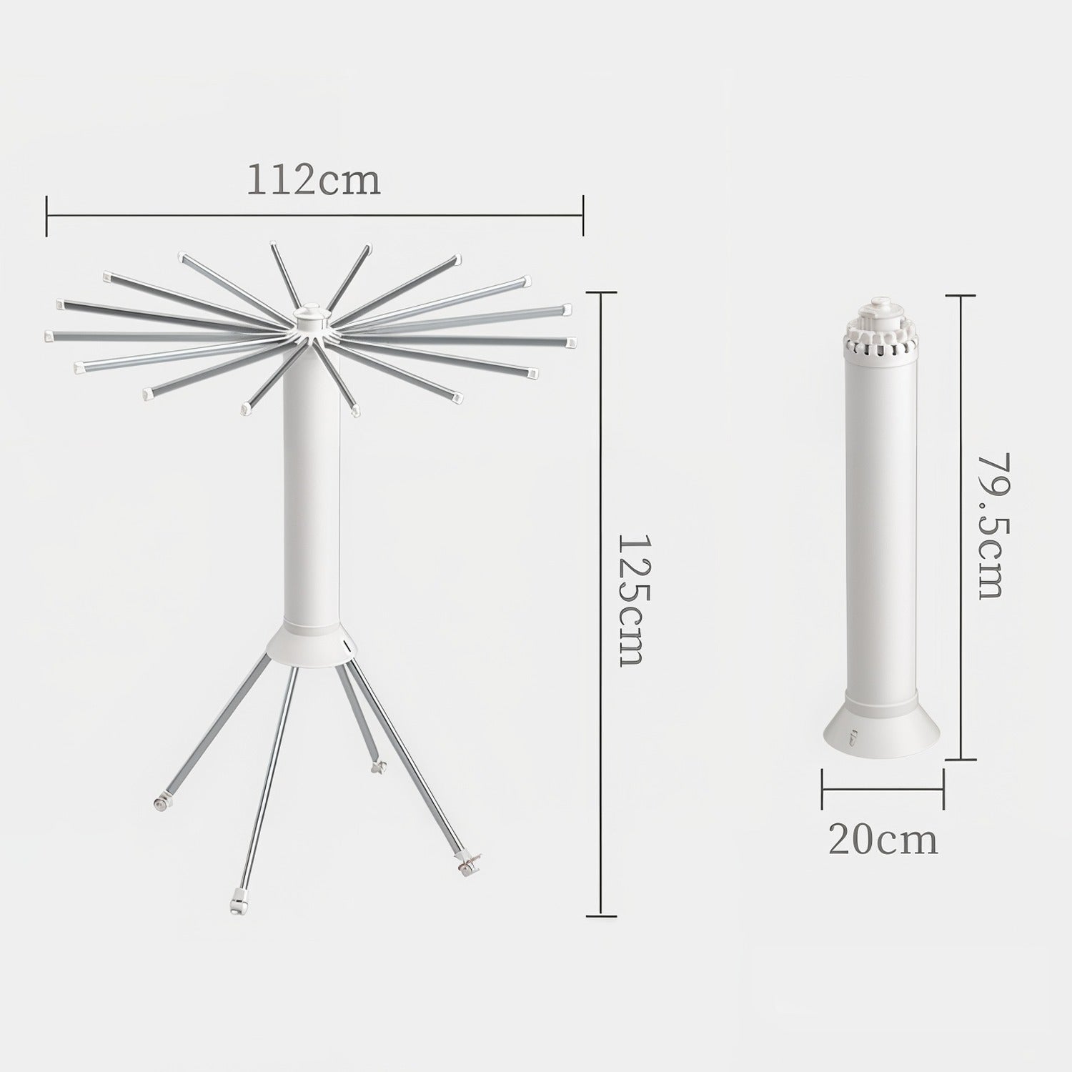 Uscator de Rufe Mobil ProDry – Tip Caracatita, Compact si Reglabil, cu Roti si Brate Metalice