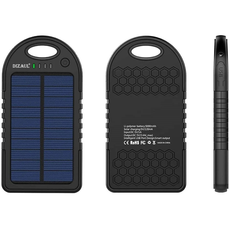 Baterie Portabila Solara, Capacitate 5000mA, Timp Încarcare Variabil