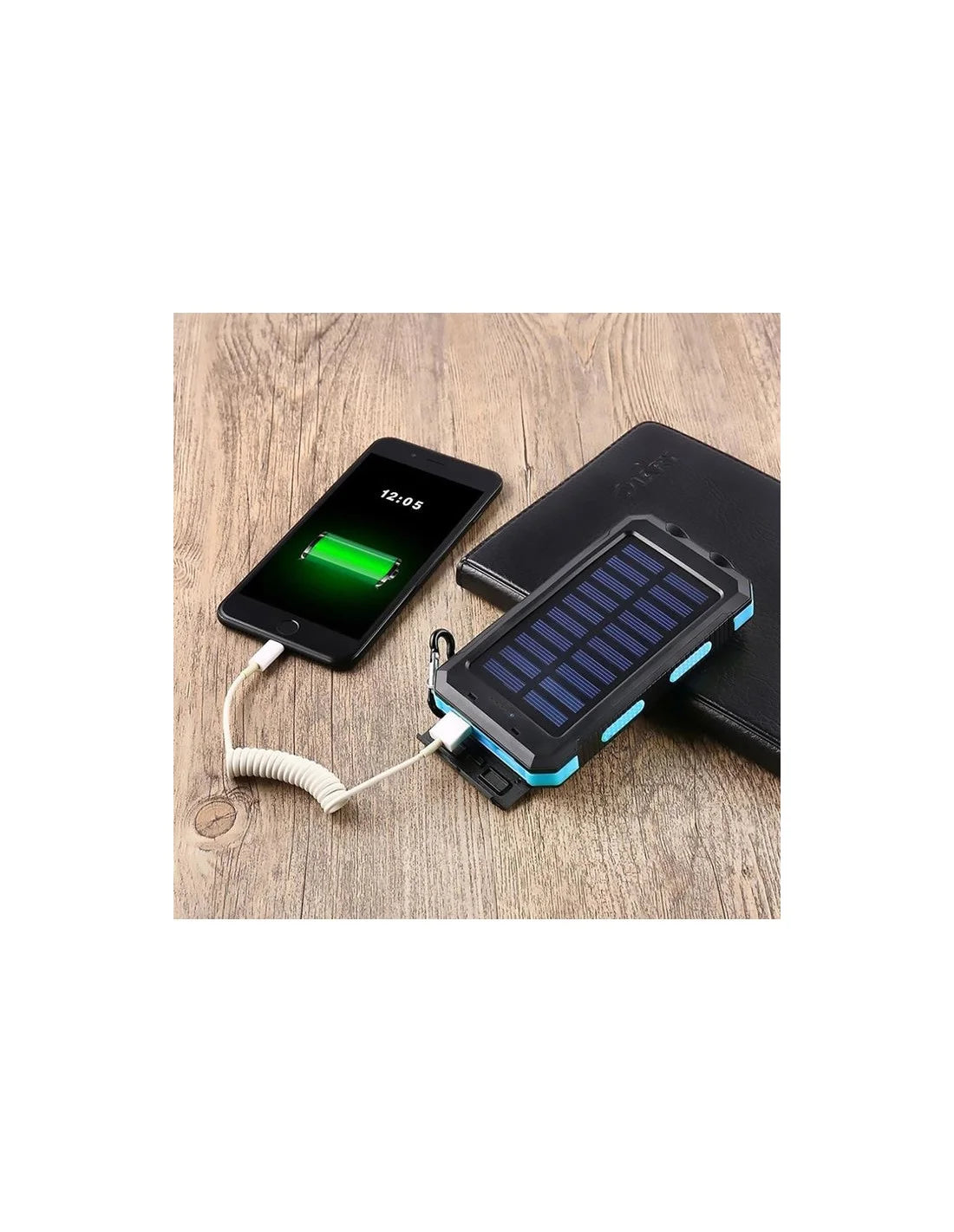 Baterie externa cu incarcare solara -  PowerBank, 5000mAh