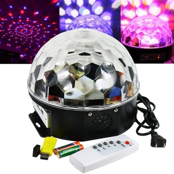 Glob Disco Magic Crystal Ball: LED RGB, MP3 Player, Difuzor, USB/Card SD