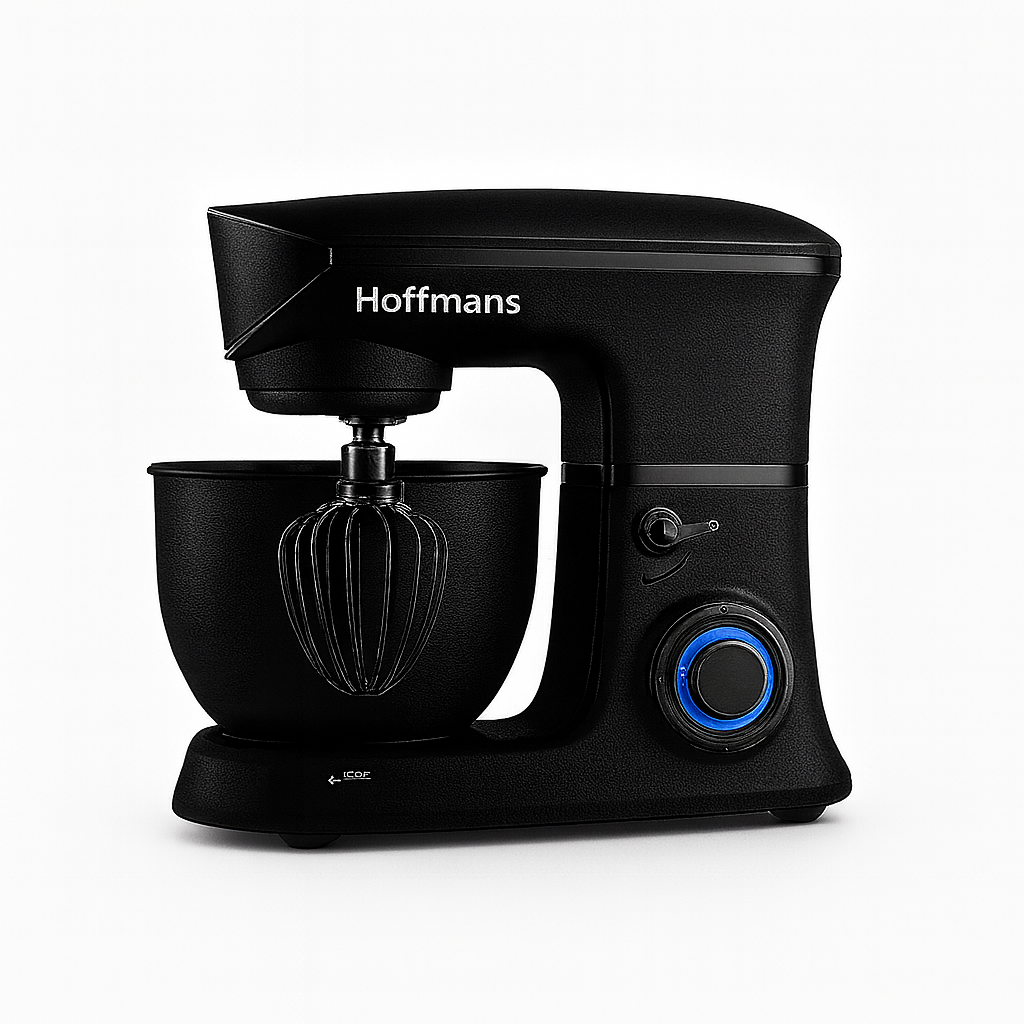 Mixer Profesional Hoffmans - 1200W, Bol Inox 6L, Tel, Carlig si Paleta de Amestecare