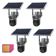 SET 4x Camere 4G Duble, Audio Bidirectional, 8MP Panou Solar, Viziune Nocturna, Detectare umana PIR,  IP66