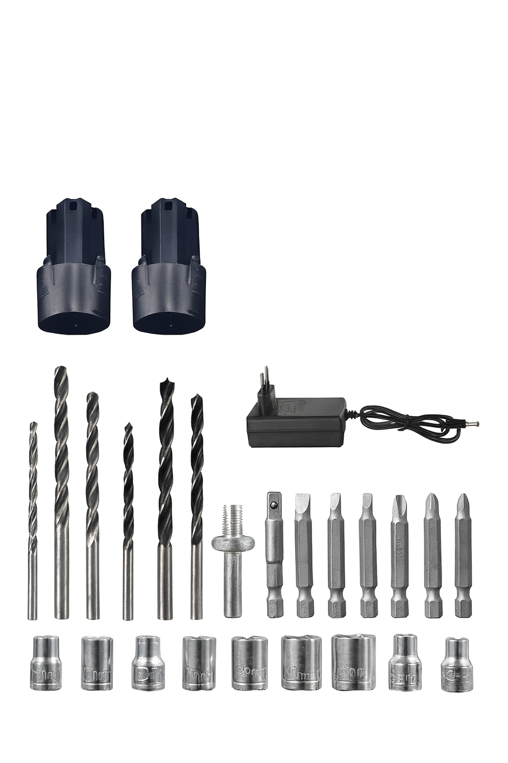 Set Profesional OKBOONS, Bormasina 48V + Flex Compact 10.000 rpm, 2 Acumulatori 48V, Valiza si Discuri