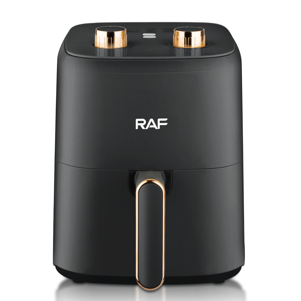 Air Fryer RAF 3L, Buton Mecanic, 1500W, Gatit fara Ulei, Control Termostat si Timer, Suprafata Antiaderenta