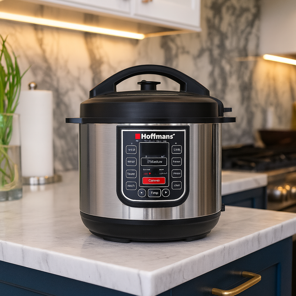 Multicooker Hoffmans HM-716 – 6,5 L, 1200 W, Presiune, Friteuza si Functie aburire