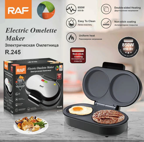 Aparat pentru Burgeri si Omlete RAF R.245 – 850W, Compact si Eficient