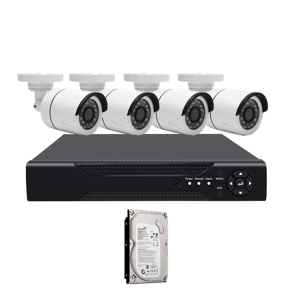 Sistem de Supraveghere Video AHD, CCTV 4 Camere + Hard Disk 500 GB