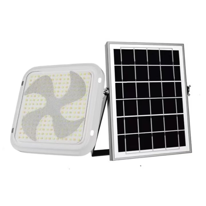 Lampa LED Tip Aplica Solara Jortan, 300W cu Telecomanda – Alb Rece/Cald, Panou Solar 35x35cm, IP44