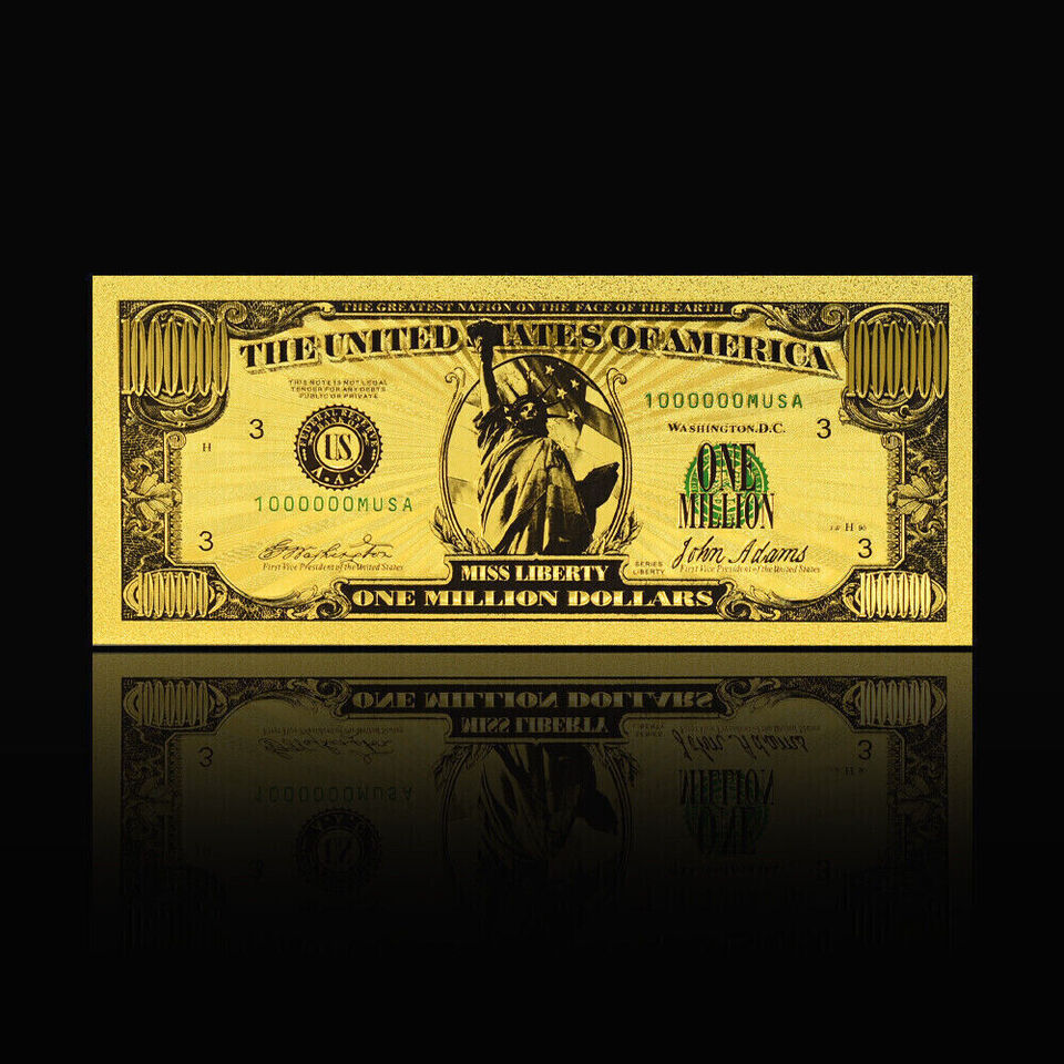 Set 3x Bancnote, 1.000.000 de Dolari, pentru Spor si Noroc, Talismanul Banilor, din Polimer de calitate, 15cm