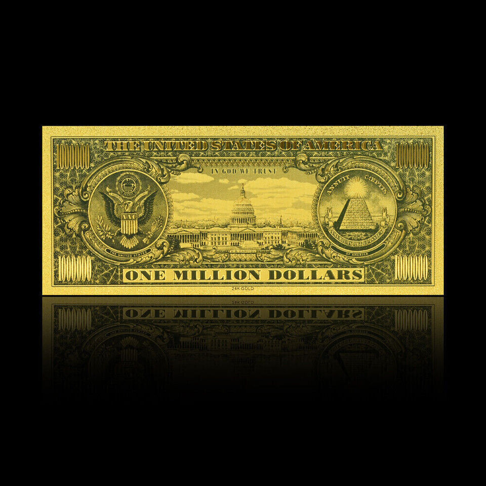 Set 3x Bancnote, 1.000.000 de Dolari, pentru Spor si Noroc, Talismanul Banilor, din Polimer de calitate, 15cm
