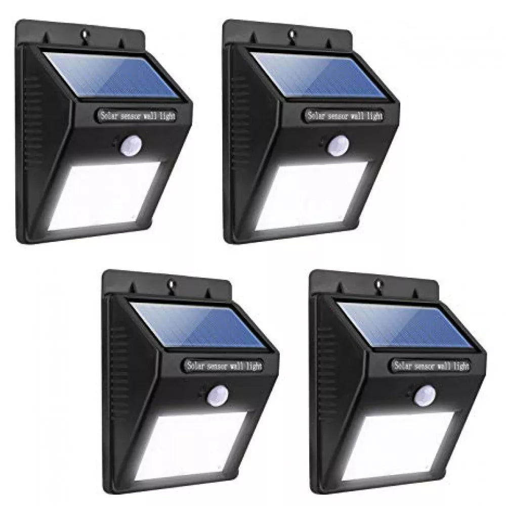 Set 4 Lampi LED, cu Incarcare Solara si Senzor de Miscare, x30 LED-uri