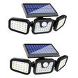 Set 2 Lampi cu Incarcare Solara, 150W LED-uri COB, Senzor de Miscare, Prindere pe Perete
