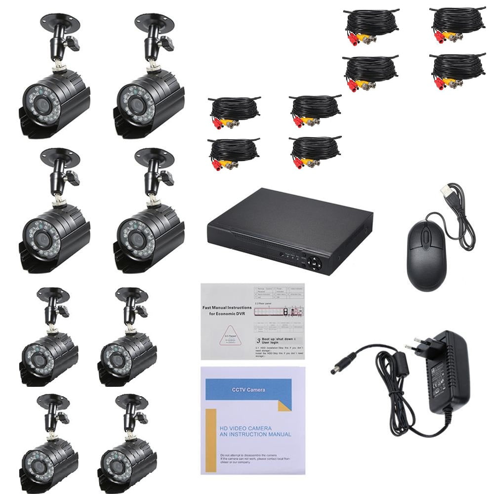 Sistem Video CCTV 8 Camere, HDMI, Lentile 3,6mm Unghi Larg, Aplicatie Telefon Camera1