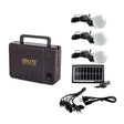 Kit Camping Fotovoltaic cu Panou Solar, 3 becuri LED si slot USB Multimedia, GD-8006A