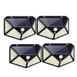 Set 4x Lampi Solare LED 100, 4 Cadrane - Senzor Miscare + Lumina 270°