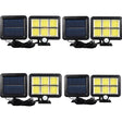 Set 4x Lampi 100 Led COB, 100W cu Incarcare Solara, Rezistenta la apa, cu Senzor de miscare