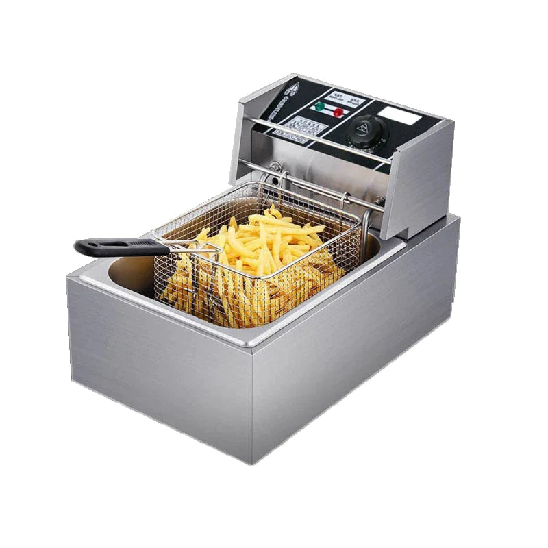 Friteoza Electrica Capacitate 2,5 litri din Inox Putere 1500W pentru uz Profesional sau Personal