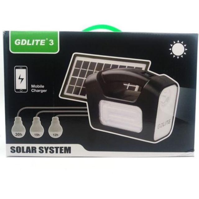 Kit Iluminare 3 becuri LED cu incarcare solara Camping GDlite Three