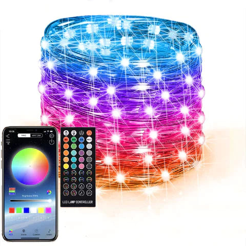 Banda Smart LED - RGB WiFi 10 Metri - 16M Culori, Reactie Sonora, Control Vocal