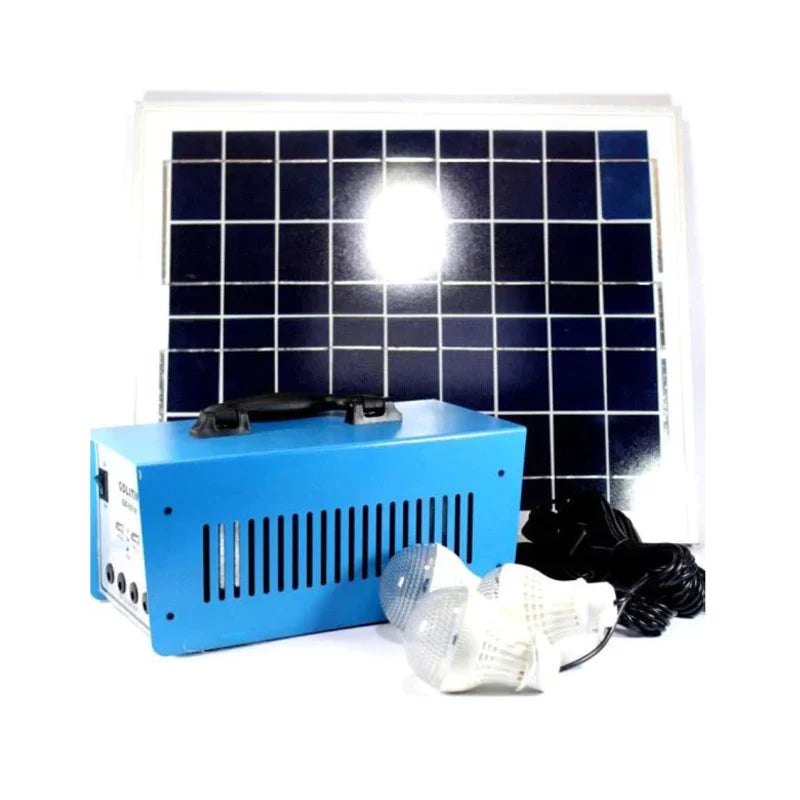 Kit Solar cu Invertor 220V, Sistem Camping cu 3 Becuri, Incarcare cu Panou Solar sau Retea, GD-8018