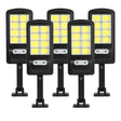 Set 5x Lampi Solare, Jortan 100W, 8 Celule LED-uri COB, Telecomanda si Senzor de Miscare