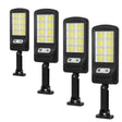 Set 4x Lampi Jortan cu Incarcare Solara 100W, 160 LED-uri COB, telecomanda inclusa