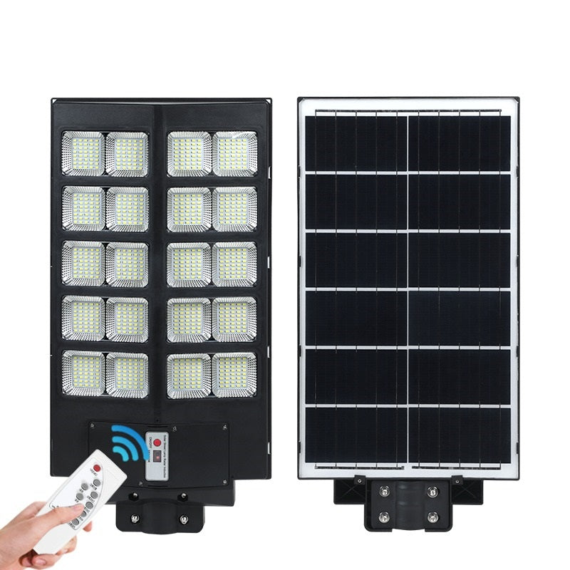 Lampa Solara Dubla, Jortan 600W, LED-uri Performante, Telecomanda + Picior Metalic incluse