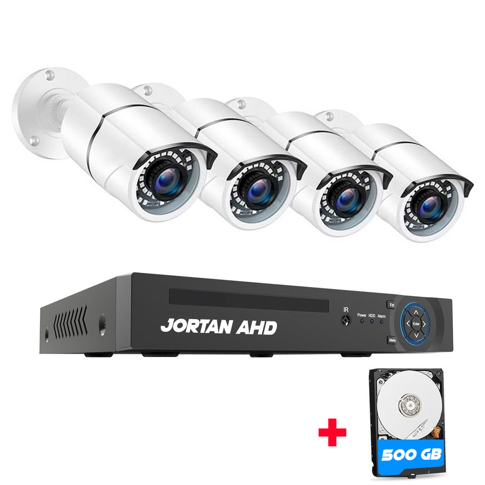 Sistem de Supraveghere Video AHD, CCTV 4 Camere + Hard Disk 500 GB