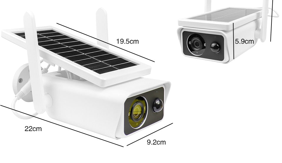 Smart Camera WIFI Exterior cu incarcare solara FULL HD 1080p + Suport card 128GB Camera1