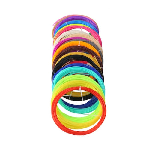 Set Doua Rezerve de Filament PLA, Ideal pentru Creionul 3D, 5M, 20 Culori