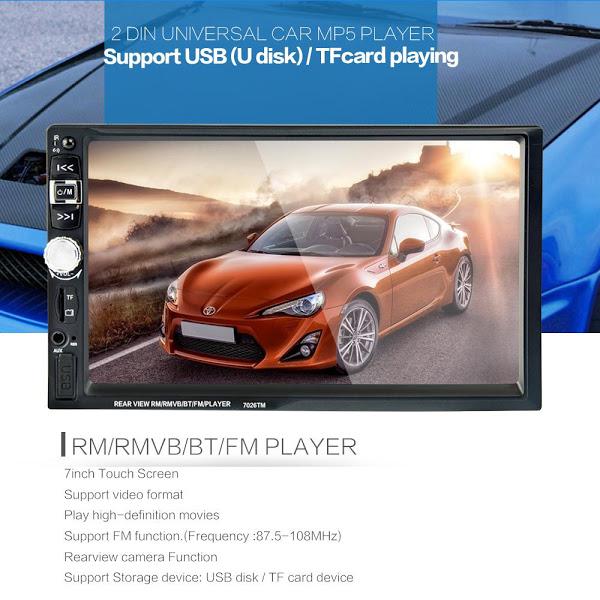 Mp5 auto Player cu Mirrorlink, Touchscreen, USB, SD Card si ecran 7 inch