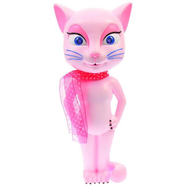 Talking Angela - Pisica vorbitoare interactiva roz pentru copii