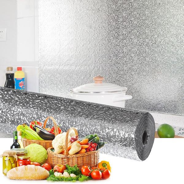Folie de Aluminiu pentru bucatarie cu Rezistenta Termica si Impermeabila: 60 x 300 cm